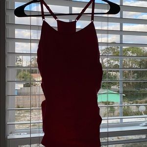 red running tank top